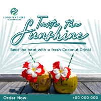 Sunshine Coconut Drink Instagram Post Design
