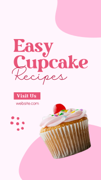Easy Cupcake Recipes Facebook Story Design