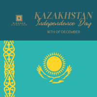 Ornamental Kazakhstan Day Instagram Post Design