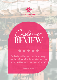 Simple Cafe Testimonial Flyer Preview