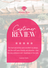 Simple Cafe Testimonial Flyer Image Preview