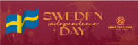 Modern Sweden Independence Day Twitter Header Design