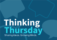 Minimalist Thinking Thursday Postcard Design