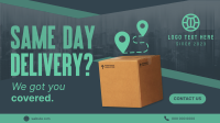 Express Delivery Package Facebook Event Cover Design