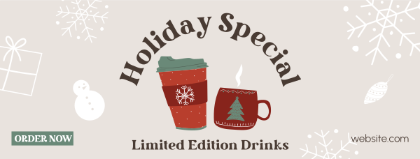 Holiday Special Drinks Facebook Cover Design Image Preview