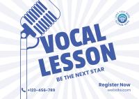 Vocal Coaching Lesson Postcard Image Preview