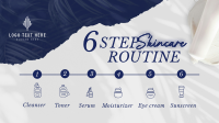 6-Step Skincare Routine Facebook Event Cover Design