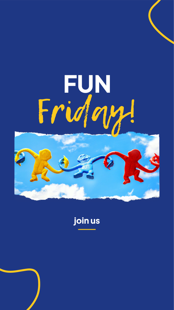 Fun Monkey Friday Facebook Story Design