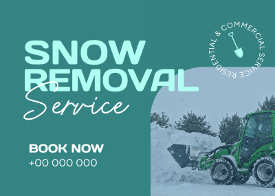 Snow Remover Service Postcard Image Preview