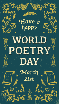 World Poetry Day Facebook story Image Preview
