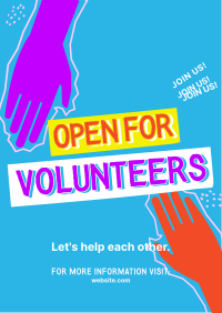 Volunteer Helping Hands Poster Design