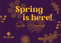 Spring New Beginnings Postcard Image Preview