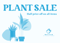 Quirky Plant Sale Postcard Design