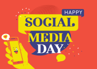 Social Media Day Postcard Design