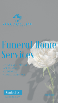Funeral White Rose Facebook Story Design