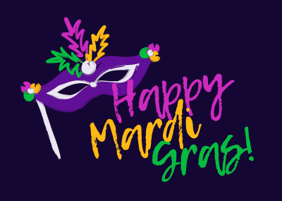 Colors of Mardi Gras Postcard Image Preview