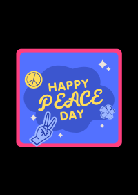 Peace Day Text Badge Poster Image Preview