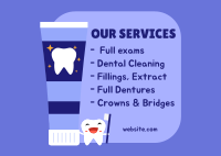 Dental Services Postcard Image Preview