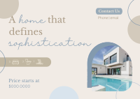 Sophisticated Home Postcard Design