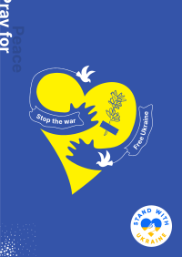 Ukraine Heart Poster Design