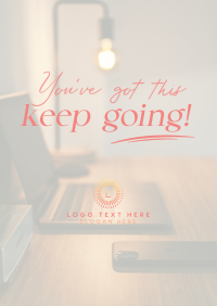 Keep Going Motivational Quote Poster Image Preview