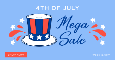 Festive Sale for 4th of July Facebook ad Image Preview