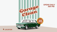 Garage Clean Facebook Event Cover Design