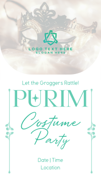 Purim Costume Party Instagram Story Design