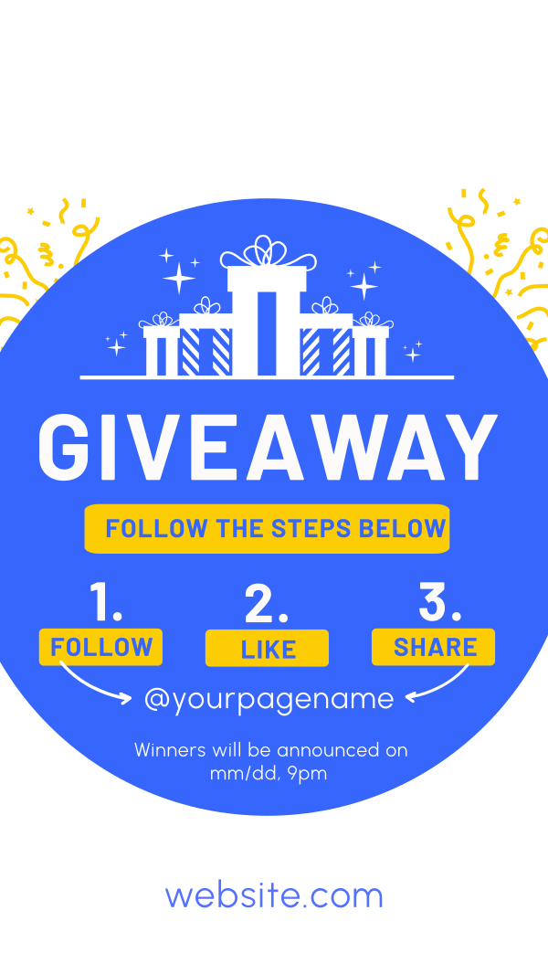 Simple Giveaway Instagram Story Design Image Preview