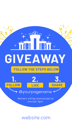 Simple Giveaway Instagram story Image Preview