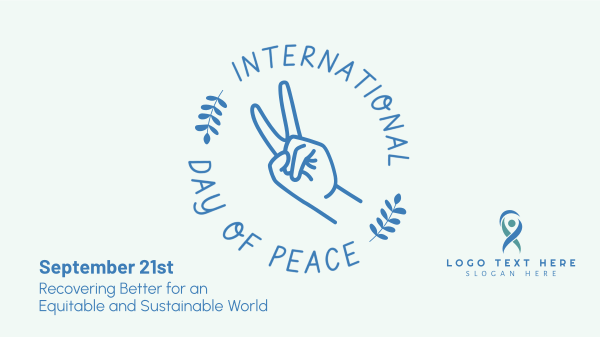 Peace Hand Sign Facebook Event Cover Design Image Preview