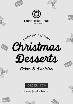 Cute Homemade Christmas Pastries Flyer Image Preview