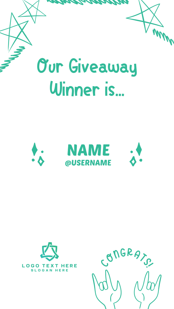 Giveaway Winner Announcement Instagram Story Design Image Preview