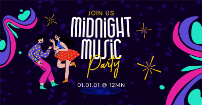 Midnight Music Party Facebook ad Image Preview