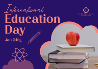 Education Day Learning Postcard Design