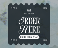 Minimalist Order Here Facebook Post Design