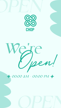 We're Open Now Instagram reel Image Preview