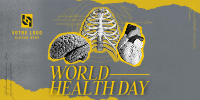 Vintage World Health Day Twitter post Image Preview