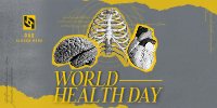 Vintage World Health Day Twitter Post Image Preview