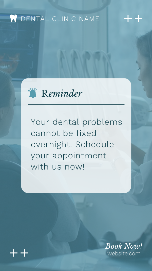 Dental Appointment Reminder Facebook Story Design