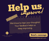 Quirky Customer Review Facebook Post Design