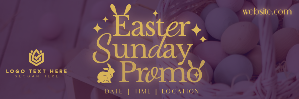 Modern Nostalgia Easter Promo Twitter Header Design