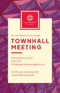 Professional Office Townhall Invitation | BrandCrowd Invitation Maker