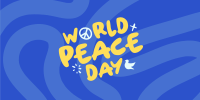 Quirky Peace Day Twitter post Image Preview
