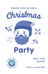 Cute Christmas Santa Invitation Design