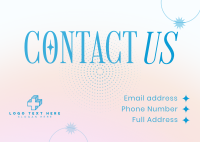 Dainty & Elegant Contact Us Postcard Design