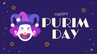 Purim Carnival Jester Facebook Event Cover Design