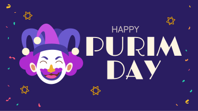 Purim Carnival Jester Facebook event cover Image Preview