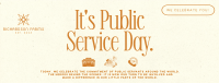 Minimalist Public Service Day Facebook Cover Image Preview