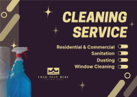 Cleaning Service Postcard Design